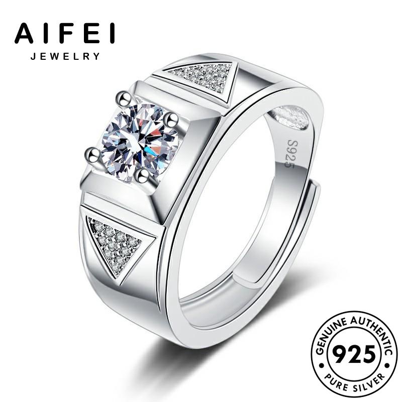 AIFEI JEWELRY thật bạc kim phụ đoán nhẫn bản sức moissanite kiện nam trang hàn cương độc 925 nguyên thời quốc R1159