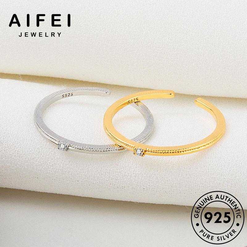 AIFEI JEWELRY 925 trang thật đơn hàn giản bản kim nữ kiện phụ cương nguyên nhẫn quốc bạc vàng moissanite thời sức R1141
