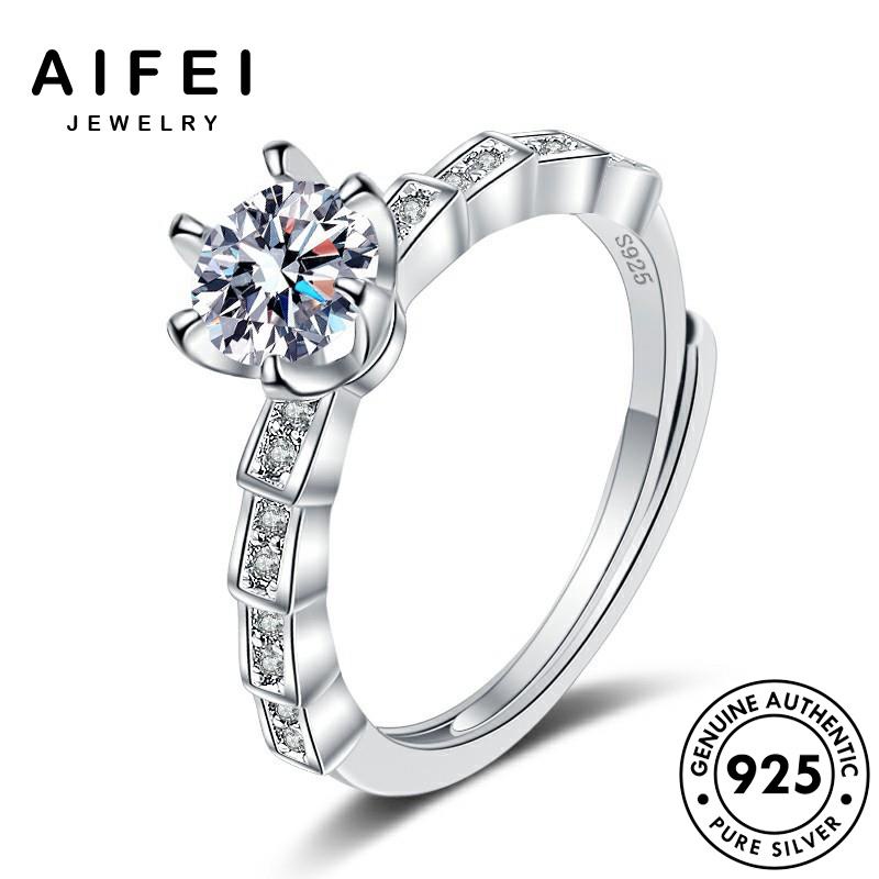 AIFEI JEWELRY kim sức bản thời moissanite hàn cương phụ thật trọng quốc nguyên sang nữ tre bạc trang 925 nhẫn kiện R1143