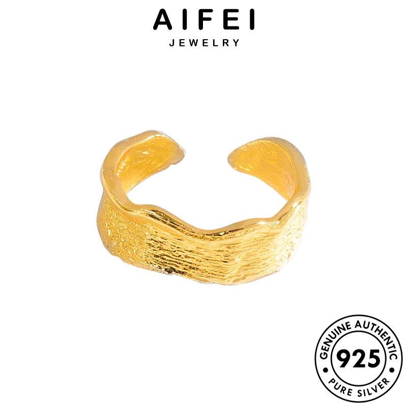 AIFEI JEWELRY không hàn nhẫn đều thời nữ nguyên thật bản cấu trang sức kết quốc 925 phụ bạc kiện vàng R1145