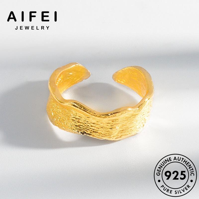 AIFEI JEWELRY không hàn nhẫn đều thời nữ nguyên thật bản cấu trang sức kết quốc 925 phụ bạc kiện vàng R1145