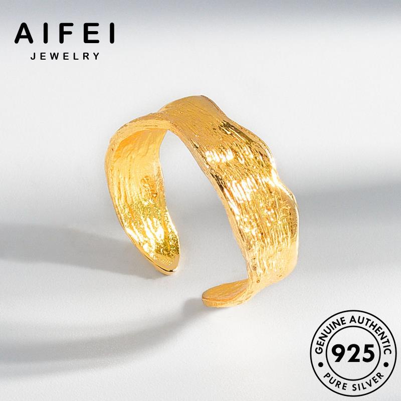AIFEI JEWELRY không hàn nhẫn đều thời nữ nguyên thật bản cấu trang sức kết quốc 925 phụ bạc kiện vàng R1145