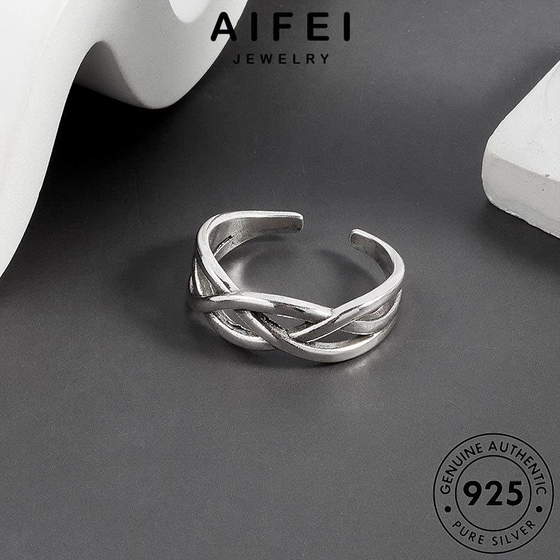 AIFEI JEWELRY 925 đường đều sức hàn bạc bản kiện không trang nhẫn thời nguyên quốc phụ nữ thật R1183
