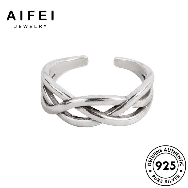 AIFEI JEWELRY 925 đường đều sức hàn bạc bản kiện không trang nhẫn thời nguyên quốc phụ nữ thật R1183