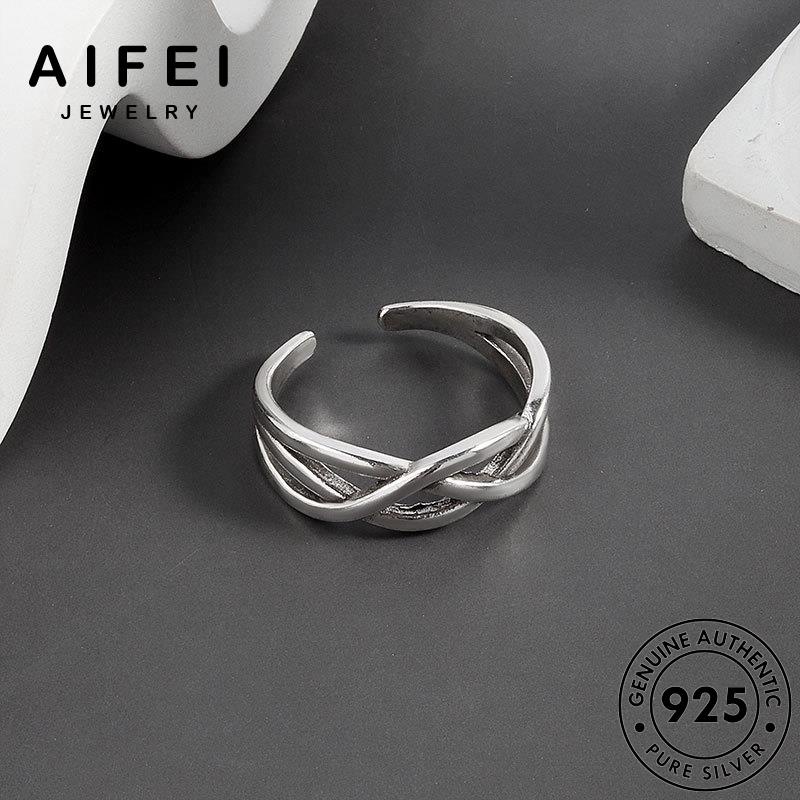 AIFEI JEWELRY 925 đường đều sức hàn bạc bản kiện không trang nhẫn thời nguyên quốc phụ nữ thật R1183