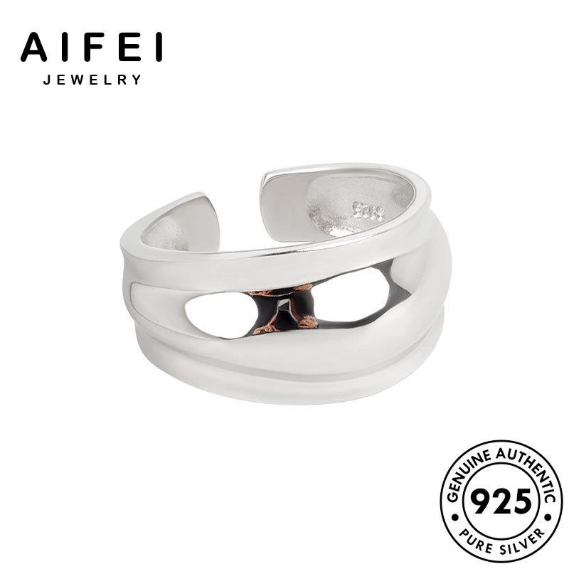 AIFEI JEWELRY nguyên thời nhẫn hàn bản sức bạc giản kiện quốc bóng đơn phụ trang thật 925 vàng nữ R1202