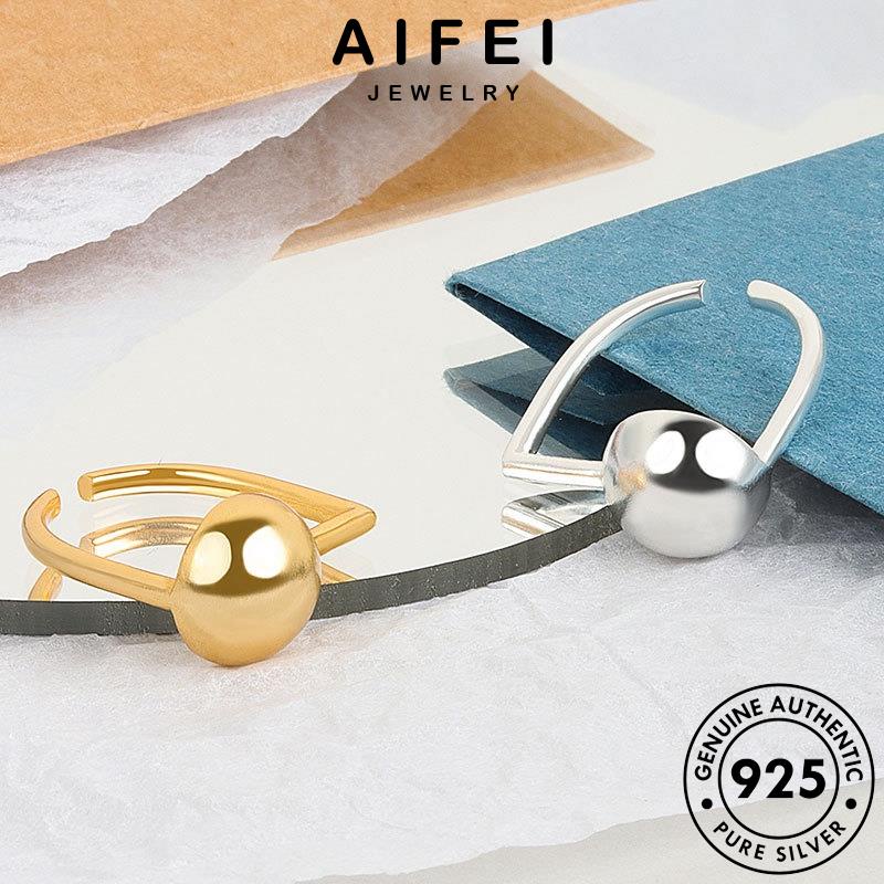 AIFEI JEWELRY giản đơn vàng nhẫn quốc nguyên bạc kiện sức 925 hàn phụ trang bản thật nữ bóng thời R1252
