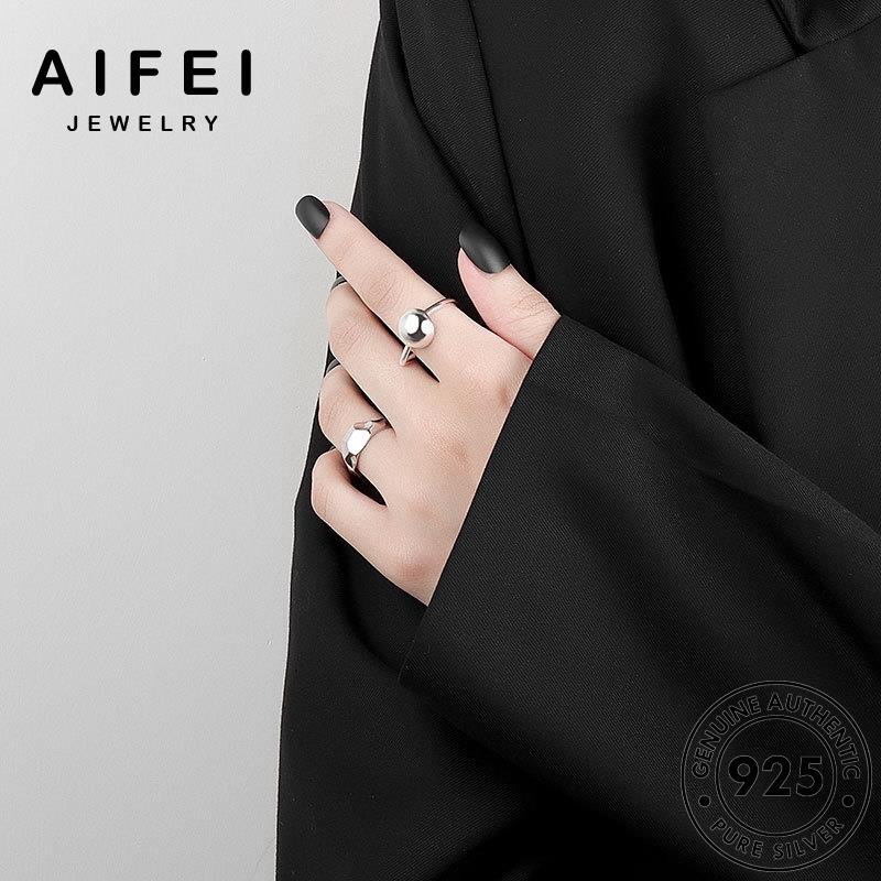 AIFEI JEWELRY giản đơn vàng nhẫn quốc nguyên bạc kiện sức 925 hàn phụ trang bản thật nữ bóng thời R1252