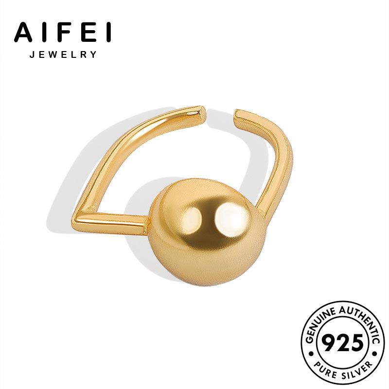 AIFEI JEWELRY giản đơn vàng nhẫn quốc nguyên bạc kiện sức 925 hàn phụ trang bản thật nữ bóng thời R1252