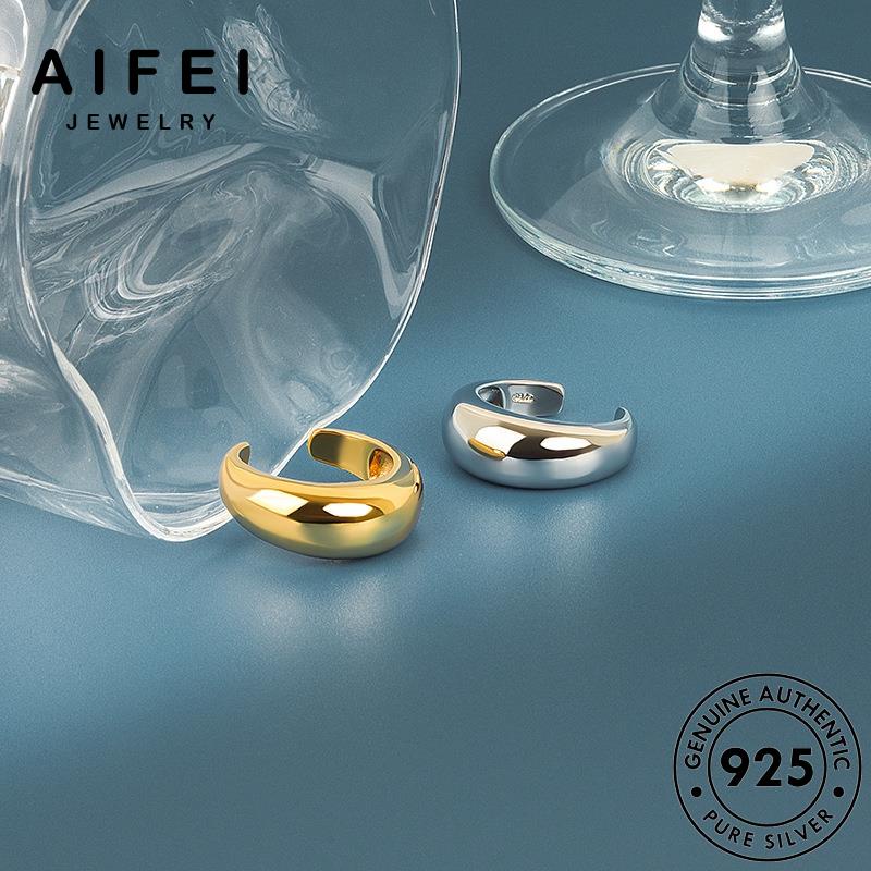 AIFEI JEWELRY kiện bản bóng giản thời vàng sức thật đơn bạc nguyên phụ và nữ nhẫn trang quốc 925 hàn R1253