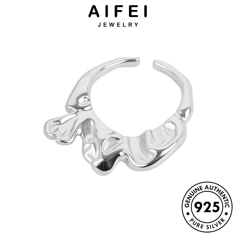 AIFEI JEWELRY nhẫn bạc nữ sức kiện thời thật học phụ quốc 925 hàn trang nguyên bản vàng hình R1254