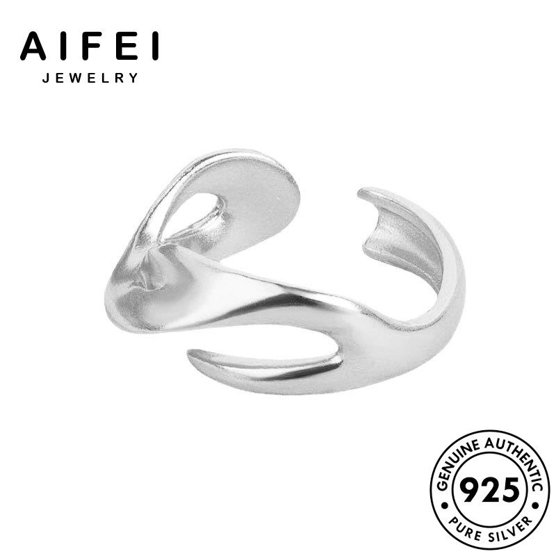 AIFEI JEWELRY hàn rỗng bản 925 ra bạc vàng phụ nữ sức nguyên thật trang thời quốc kiện nhẫn R1283