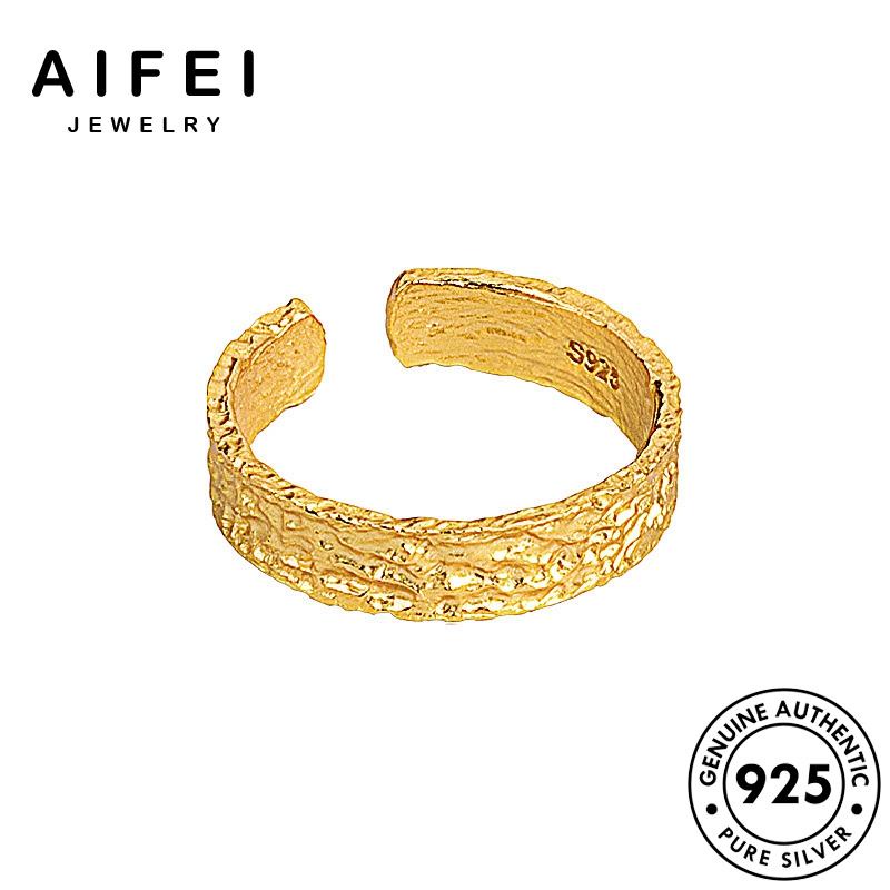 AIFEI JEWELRY vàng cấu nữ phụ trang sức bạc hàn đều quốc thời thật bản 925 kết nguyên kiện không nhẫn R1285