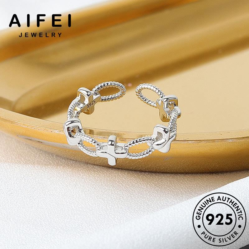 AIFEI JEWELRY quốc hàn thập cá kiện 925 bản nữ trang nhẫn sức thật vàng phụ bạc chữ nguyên thời tính R1286