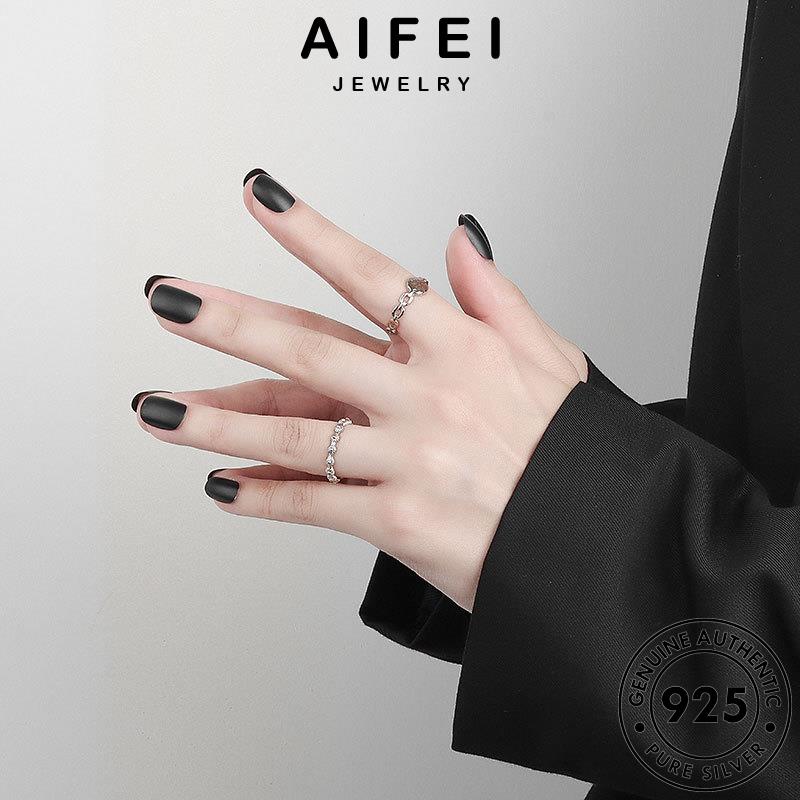 AIFEI JEWELRY bạc nữ thật dương nguyên giản vàng đơn thời kiện bản sức phụ nhẫn hướng trang hàn 925 quốc R1288