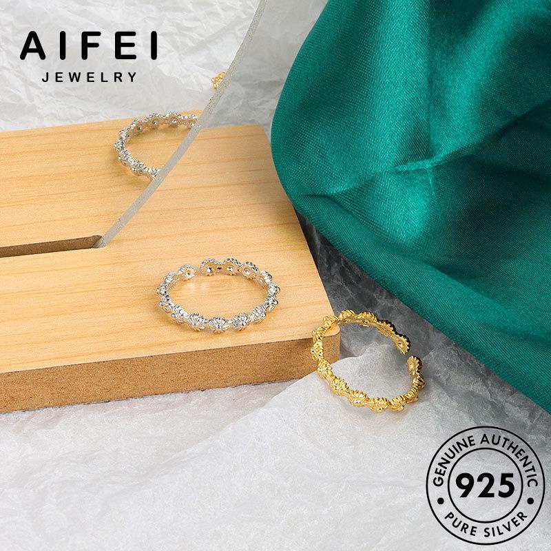 AIFEI JEWELRY bạc nữ thật dương nguyên giản vàng đơn thời kiện bản sức phụ nhẫn hướng trang hàn 925 quốc R1288