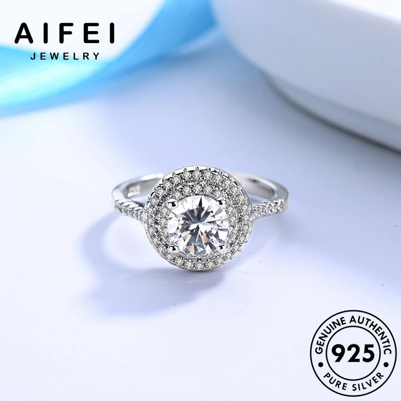 AIFEI JEWELRY moissanite thật nhẫn bạc kim ba nguyên trang quốc vàng kiện tầng thời 925 phụ bản nữ sang trọng cương hàn sức R1341