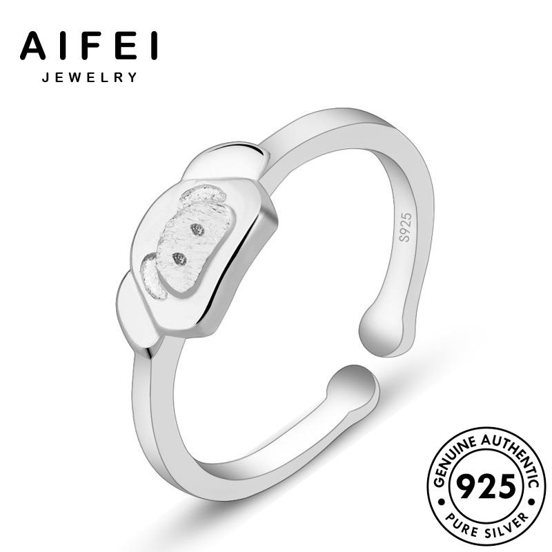 AIFEI JEWELRY nữ quốc lợn nhẫn ngào sức thật bản hàn thời ngọt nguyên bạc trang phụ kiện 925 R1578