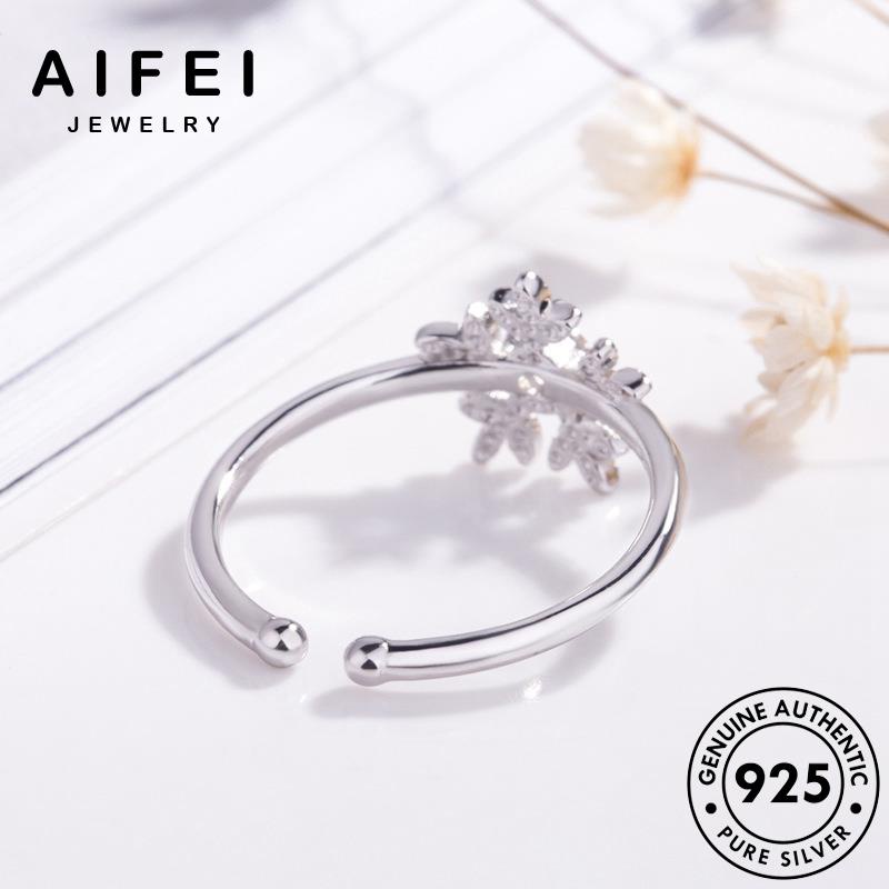 AIFEI JEWELRY cương bản kim kiện trang bông bạc quốc nhẫn sức vàng thật tuyết moissanite nữ 925 tươi nguyên thời phụ hàn R1594
