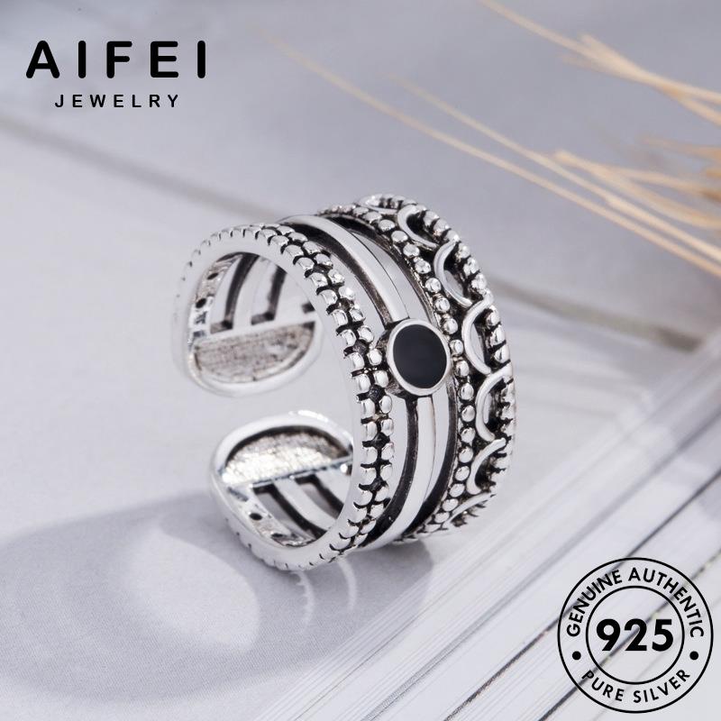 AIFEI JEWELRY độc hàn trang bản nguyên thời nhẫn sức kiện bạc phụ đoán nữ thật vòng 925 quốc R1637