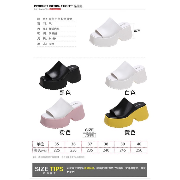 Dép Đế Dày 8 Quai Ngang Thời Trang Nữ Tính