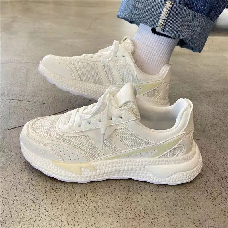 Giày Thể Thao Phối Lưới Thoáng Khí Phong Cách Retro Cho Nữ