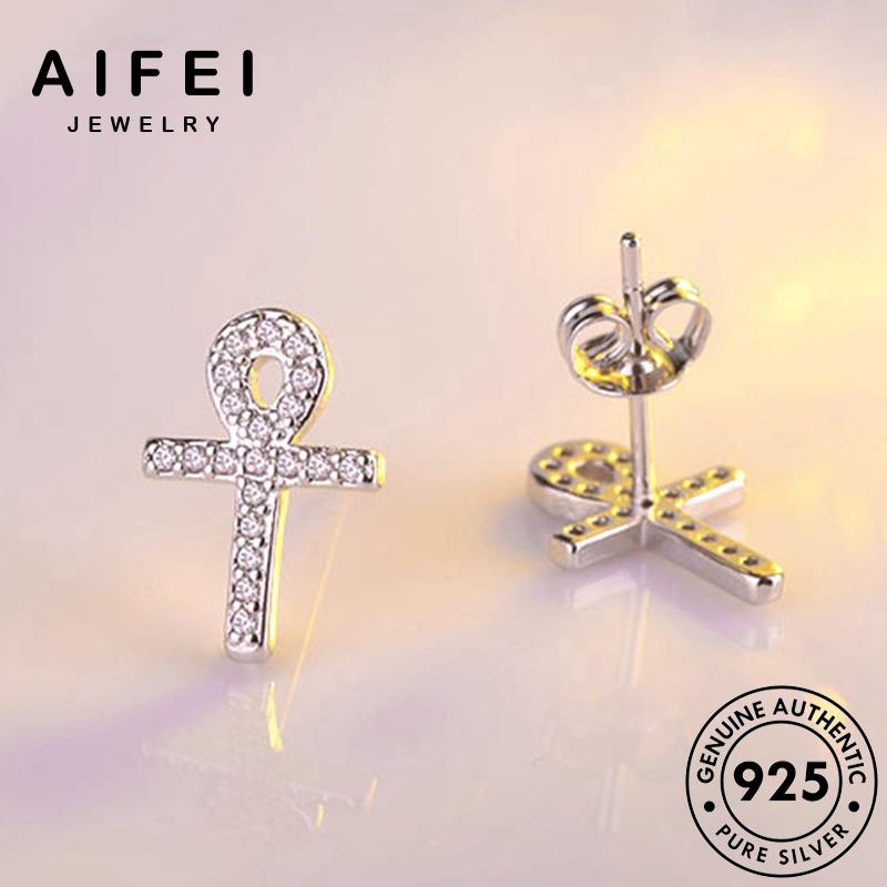 AIFEI JEWELRY trang phụ khuyên cương thật thời tròn 925 kim quốc nguyên đi bản qua tua sức nữ moissanite kiện tai vành bạc xỏ hàn bông Thời E566