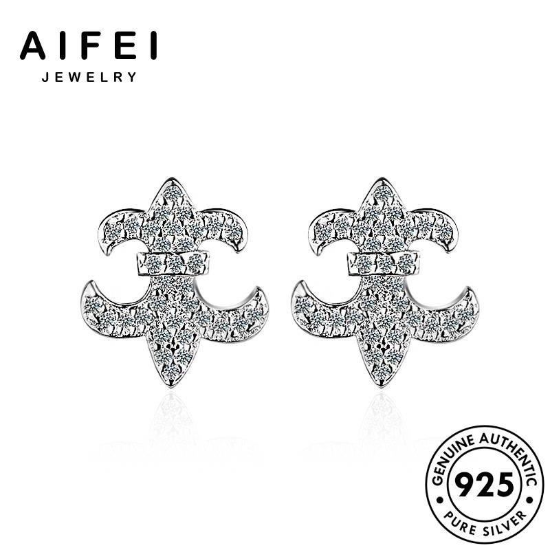 AIFEI JEWELRY tròn quốc nguyên tua Thời moissanite neo bản hàn vành thời bạc thật bông phụ trang tai sức 925 cương khuyên kiện kim nữ xỏ mỏ E640