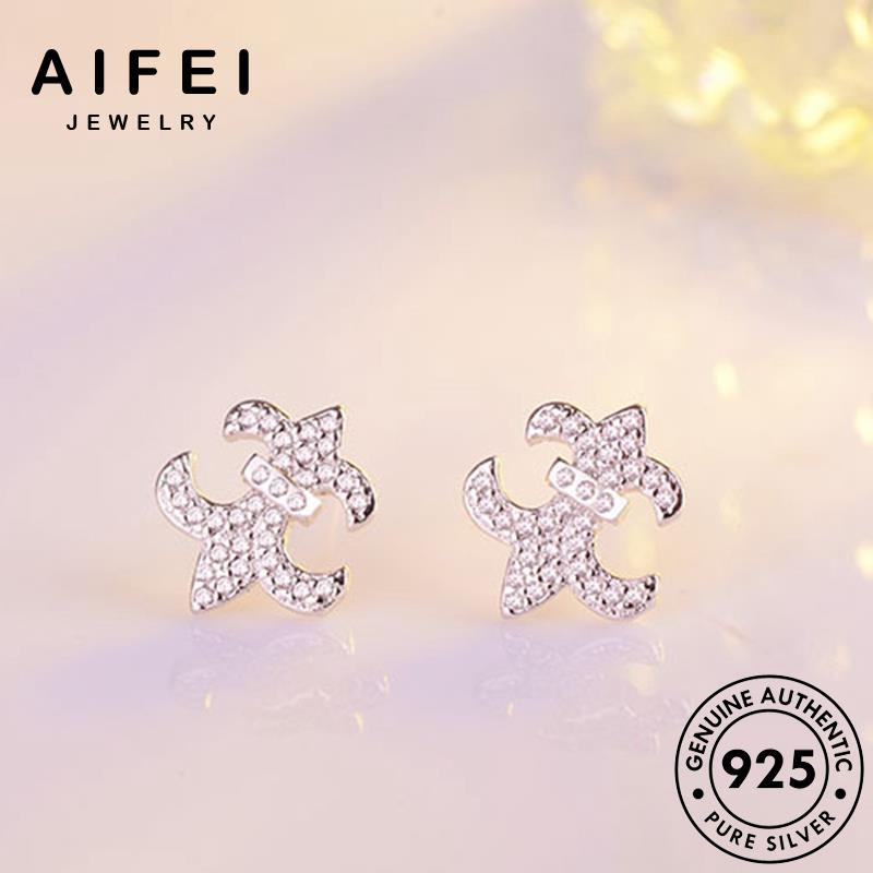 AIFEI JEWELRY tròn quốc nguyên tua Thời moissanite neo bản hàn vành thời bạc thật bông phụ trang tai sức 925 cương khuyên kiện kim nữ xỏ mỏ E640