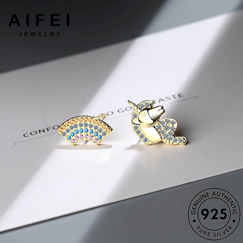 AIFEI JEWELRY nguyên sức lân trang phụ vành tròn tua kim moissanite 925 Thời vàng thời kỳ hàn quốc bông cầu tai bạc bản vồng nữ khuyên xỏ cương kiện thật E705
