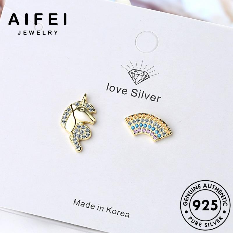 AIFEI JEWELRY nguyên sức lân trang phụ vành tròn tua kim moissanite 925 Thời vàng thời kỳ hàn quốc bông cầu tai bạc bản vồng nữ khuyên xỏ cương kiện thật E705