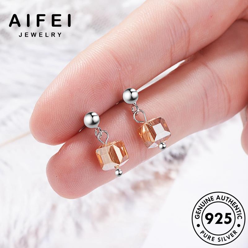AIFEI JEWELRY phụ bạc khuyên tua pha quốc Thời nữ xỏ vàng bản thật khối tai lê thời trang cương 925 nguyên hồng kiện vành sức bông đường tròn hàn kim E768