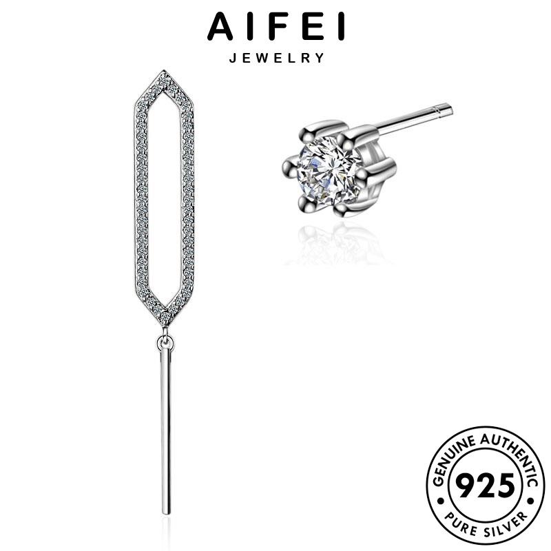 AIFEI JEWELRY bạc vàng tai sức hàn bông nữ tua bản 925 nguyên phụ trang xỏ Thời vành kim kiện tròn moissanite thật quốc cương tua khuyên thời E886