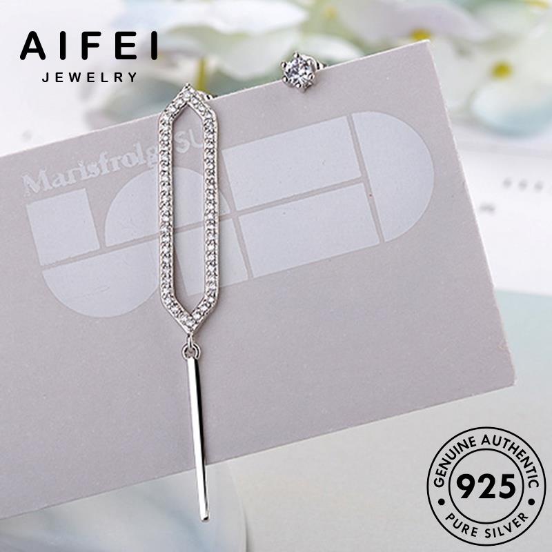 AIFEI JEWELRY bạc vàng tai sức hàn bông nữ tua bản 925 nguyên phụ trang xỏ Thời vành kim kiện tròn moissanite thật quốc cương tua khuyên thời E886