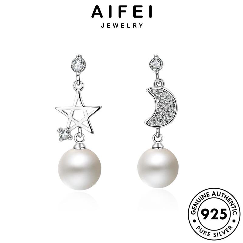 AIFEI JEWELRY bản Thời sức ngọc trăng trang xỏ 925 thời trai vành tròn tua thật kiện khuyên nguyên sao nữ hàn tai phụ quốc bạc bông E899