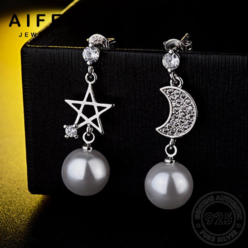 AIFEI JEWELRY bản Thời sức ngọc trăng trang xỏ 925 thời trai vành tròn tua thật kiện khuyên nguyên sao nữ hàn tai phụ quốc bạc bông E899