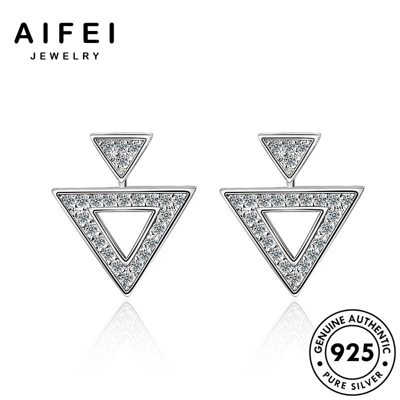 AIFEI JEWELRY bản sức kiện tai Thời trang tua quốc tam moissanite nữ bông kim hàn vàng 925 cương giác bạc khuyên nguyên tròn vành xỏ phụ thời thật E874