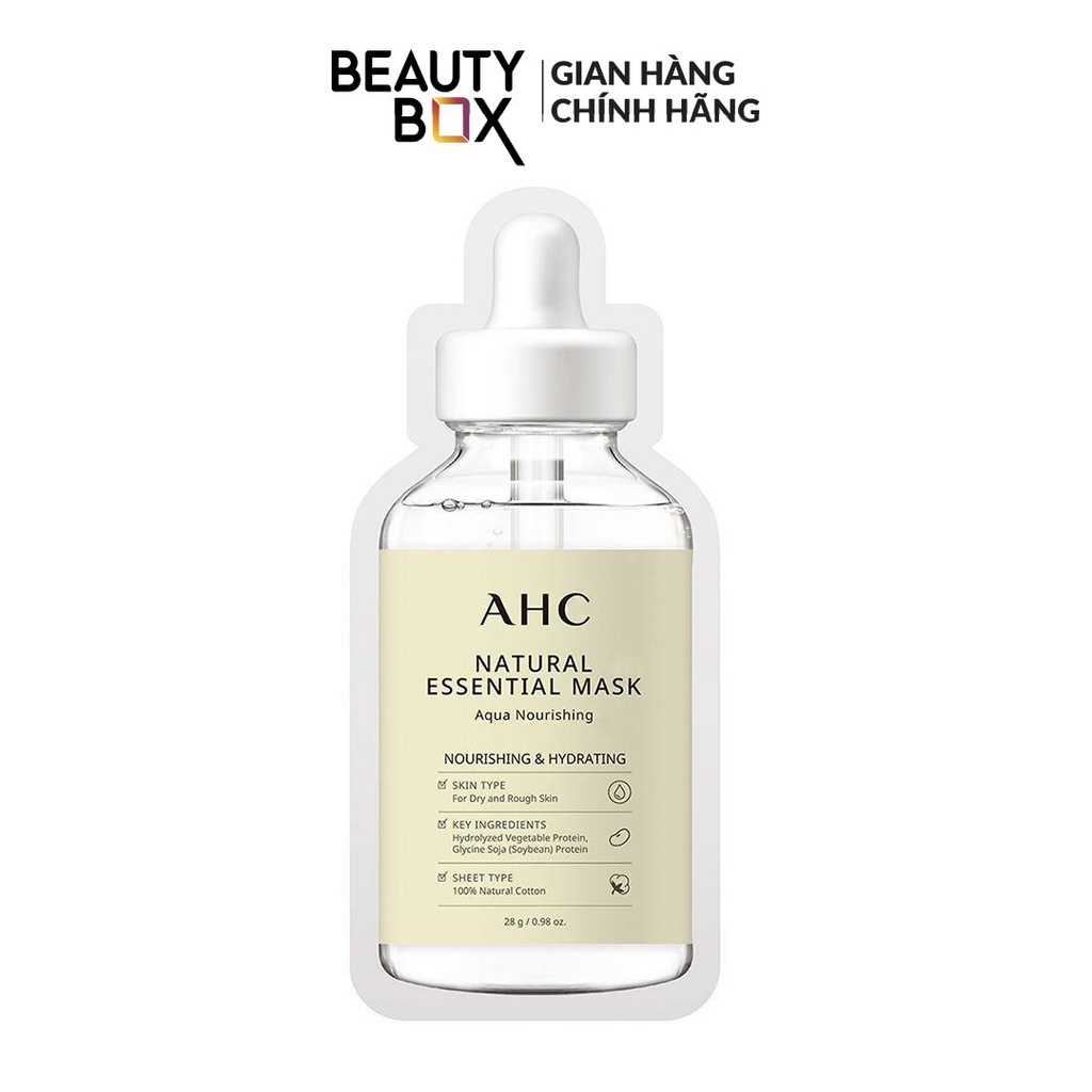 [Quà Tặng Không Bán]Combo 4 Mặt Nạ Giấy AHC (Vital C,Nourishing) 27ml+Bông Cotton Beauty Box 80 miếng/hộp