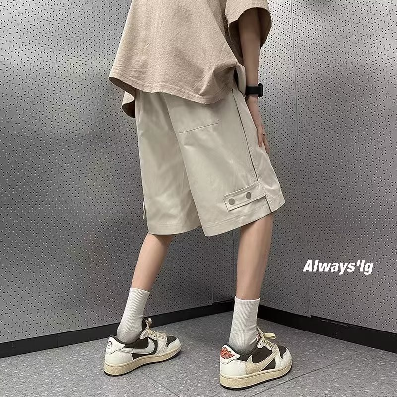 ◆Handsome boy costume◆Quần ống rộng Màu Trơn Thời Trang Nam Tính