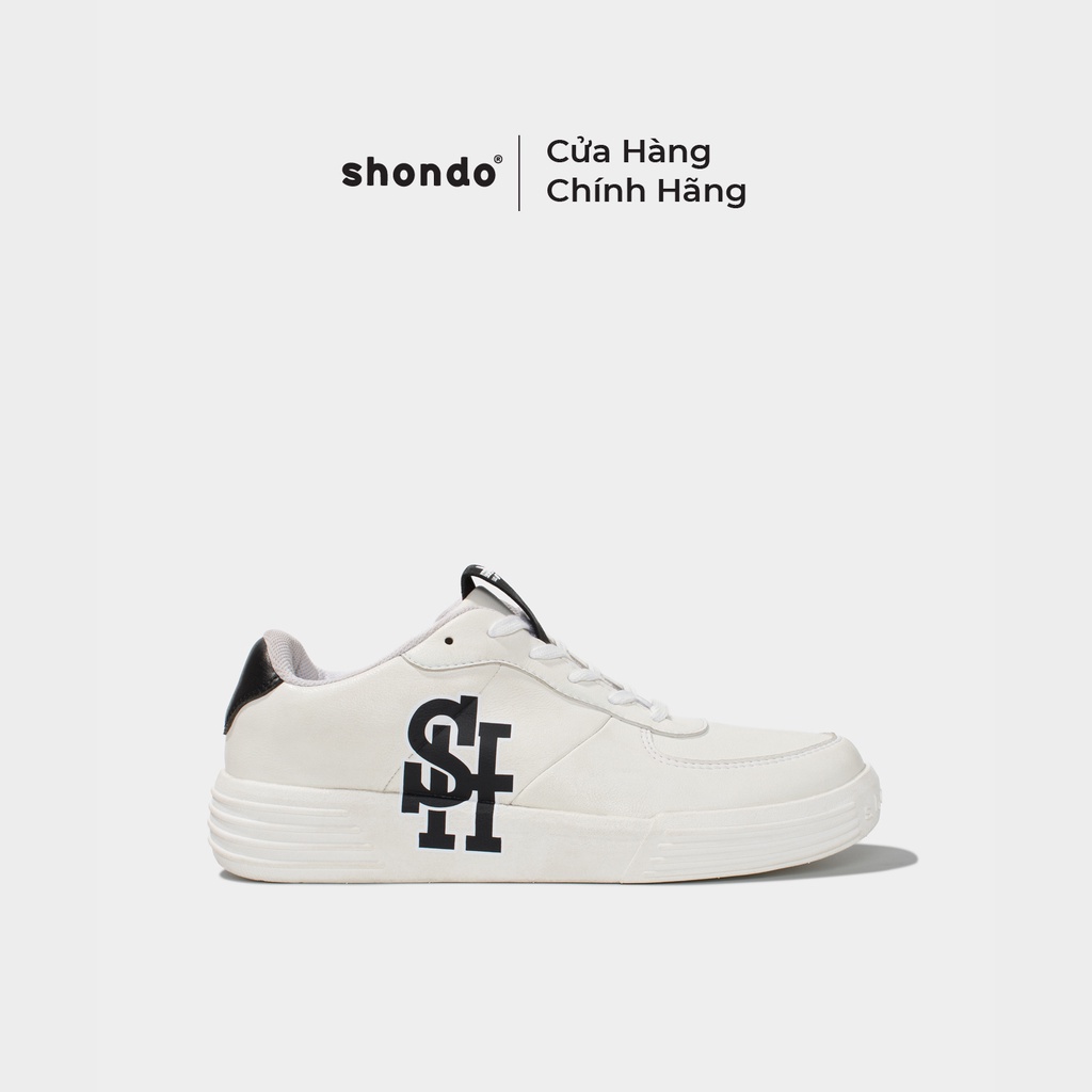 Giày Sneaker Class 1 in SH Shondo Đen SND0012