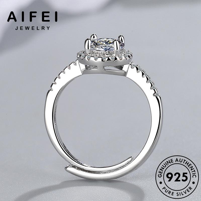 AIFEI JEWELRY nguyên 925 bản nữ cương vòng nhẫn quốc sức bạc kim thật kiện hàn phụ trang thời thời moissanite trang R130