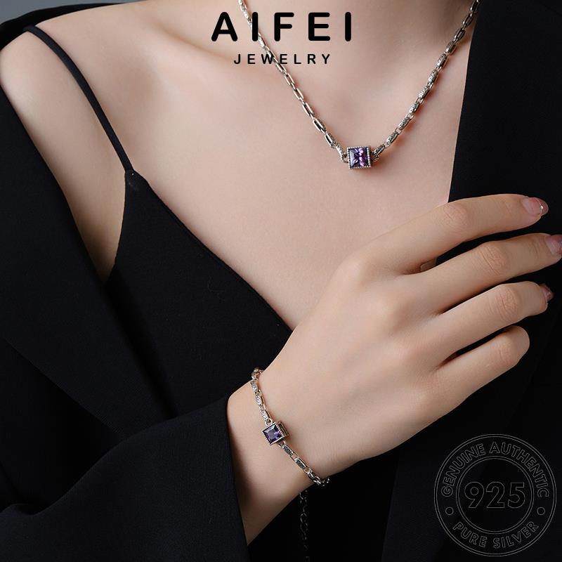 AIFEI JEWELRY bạc bản lắc mẫu thời anh 925 thời nữ phụ tay trang thật sức hàn vàng trang quốc nguyên vòng thạch kiện B1