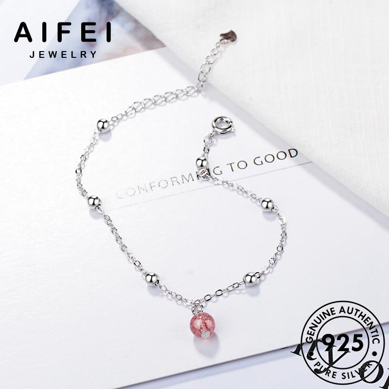 AIFEI JEWELRY tây nguyên hạt vòng kiện tay thật sức bạc giản 925 hàn pha bản dâu trang nữ phụ lê thời quốc lắc đơn B161