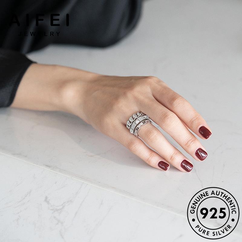 Nhẫn Bạc 925 Ba Lớp Đính Đá Thời Trang R2579