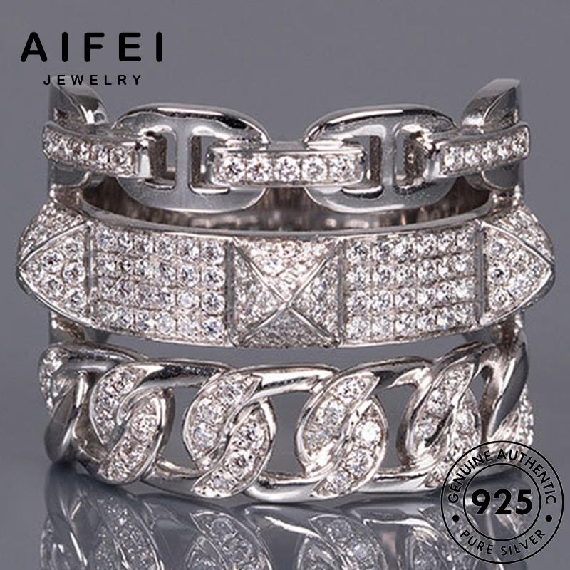 Nhẫn Bạc 925 Ba Lớp Đính Đá Thời Trang R2579