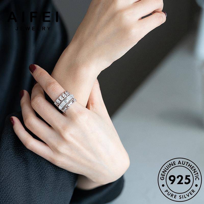 Nhẫn Bạc 925 Ba Lớp Đính Đá Thời Trang R2579