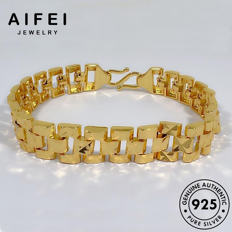 AIFEI JEWELRY quốc thật sức bạc xe thời vòng bản tay trang nữ nguyên kiện 925 vàng rô lắc hàn phụ B671