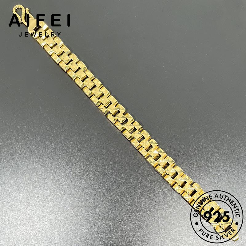 AIFEI JEWELRY quốc thật sức bạc xe thời vòng bản tay trang nữ nguyên kiện 925 vàng rô lắc hàn phụ B671