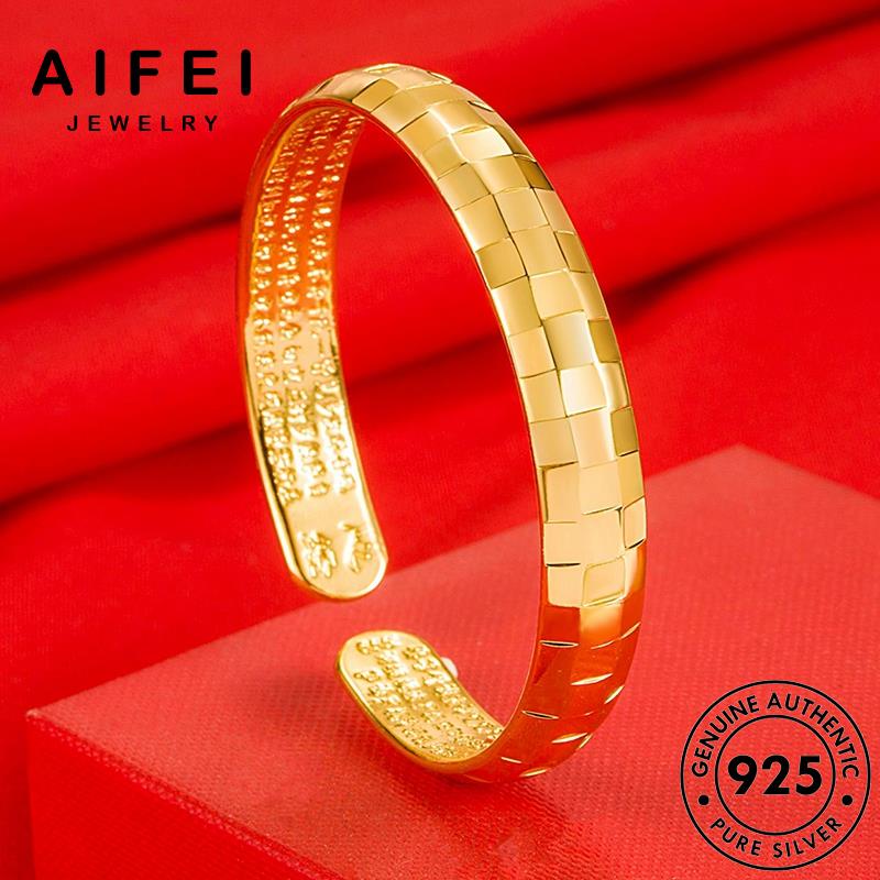 AIFEI JEWELRY nguyên sức bản tay vàng thời sọc nữ thật phụ kẻ điển trang kiện vòng hàn bạc cổ quốc lắc 925 B672