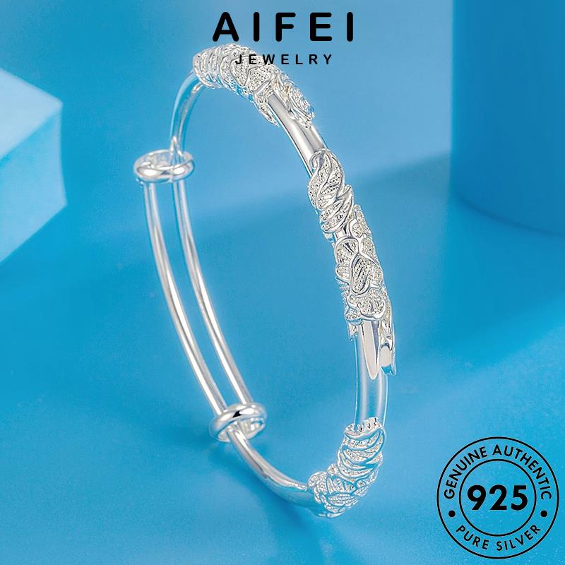 AIFEI JEWELRY thời thời lắc 925 bản thật tay sức hàn cây trang phụ nữ vòng nguyên nho bạc quốc trang kiện B676